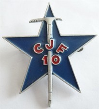 WW2-Métal peint ECLAIREUR SKIEUR Groupement 10 Chartreuse CHANTIERS de JEUNESSE