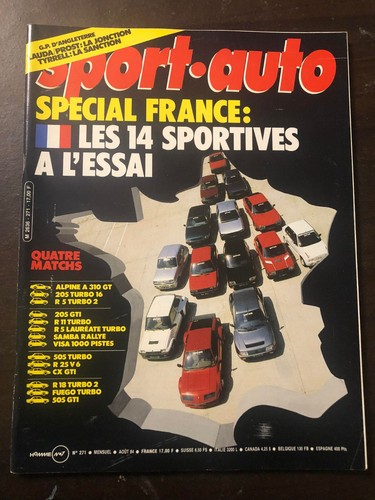 Sport auto 271 1984 a310 - sport, 08/1984