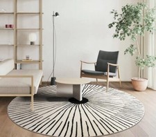 Tapis rond en laine touffeté