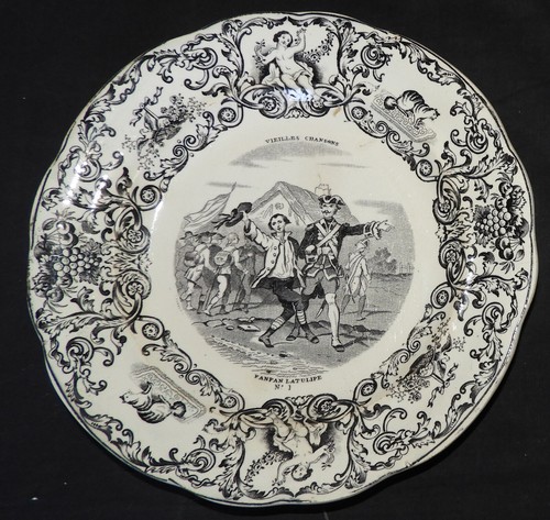 Assiette parlante xixème - assiette,