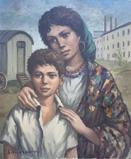 Soungouroff  15f 65x54 Art Gay Gitan Manouche 