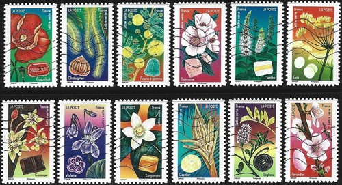 France série 12 timbres - série, de