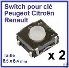 2x Switch bouton de clé