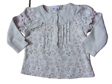 J124 Vêtement occasion Bébé HAUT chaud floral POMMETTE  12 Mois