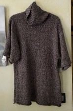 Pull tunique maille marron chiné Taille 40 Kiabi