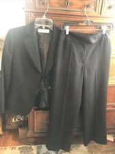 Tahari Black pinstripe dress