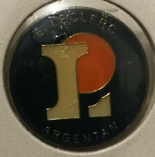 JETON DE CADDIE METAL ♦ " E.LECLERC " Argentan ♦ Uniface