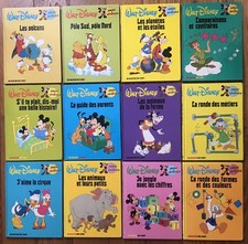 LOT  12 livres BD  WALT DISNEY - collection  "Jouons à apprendre" Années 80