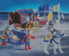 Playmobil -- Pièce de rechange -- Prince - convoi - trésor bleu 3314  --