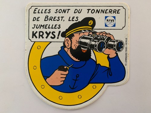 Sticker krys herge 1980 - sticker,