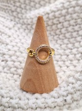 Bague ouverte avec strass design Ovale Réglable, Bague de fiançailles pour femme