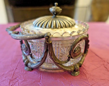 bonbonniere Napoleon III XIX  métal et verre