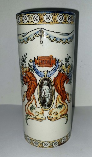 Vase rouleau faience gien - faience,