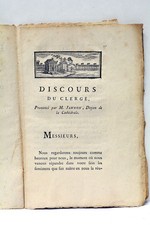 Livre ancien discours clergé - livre,