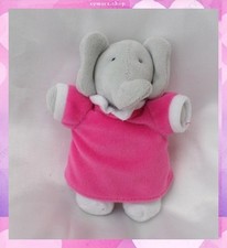 Doudou Peluche Eléphant Flore Robe Rose Babar Lansay