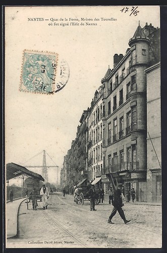 Cpa nantes quai la - nantes,, de