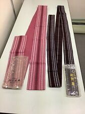 Kimono japonais vintage Han Kaku Obi lot de 2 hommes coton marron rouge 149 x...