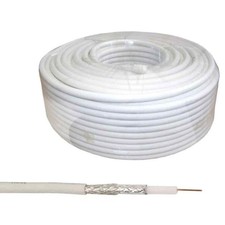 Câble Coaxial RG6 Blanc 10m