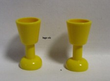 Lego 2343 x2 Goblet Yellow Verre Jaune City Pirate Harry Potter Château MOC A17