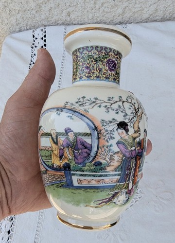 Petit vase chinois - chinois, rose