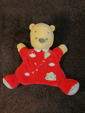 Doudou marionnette Winnie l'ourson rouge cerf volant  Disney baby  Etat neuf