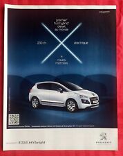 Publicité Papier- Voiture PEUGEOT 3008 HYbrid4 de 2012