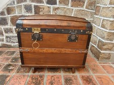 Ancienne Malle Coffre de voyage Coffre Bois De Nantes Début 1900