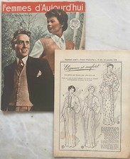 FEMMES D'AUJOURD'HUI n° 230 du 29 Septembre 1949 + 1 patron chemise de nuit