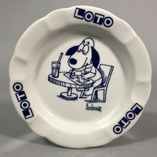 CENDRIER PUBLICITAIRE Vintage LOTO FRANÇAISE DES JEUX illustré par BARBEROUSSE