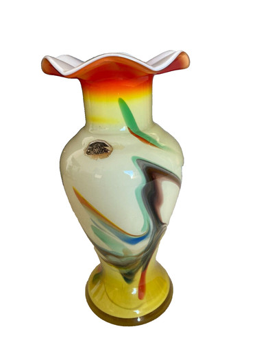 Vase verre opaline coloré - en,