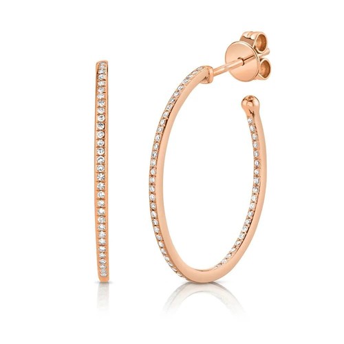 14k rose diamant ovale - or,