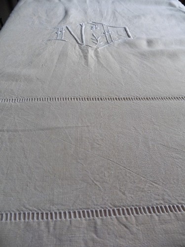 Ancien drap metis - metis, creme