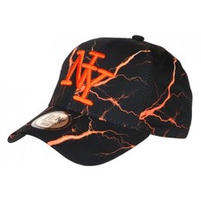 Casquette NY Orange Fluo Noire