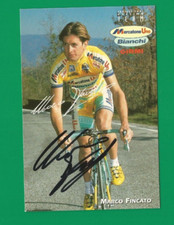 CYCLISME carte cycliste MARCO FINCATO équipe MERCATONE UNO 1998 Signée