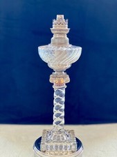 Cristal de Baccarat - Lampe à pétrole Bambou / Tors signé de 1860 Napoléon III 
