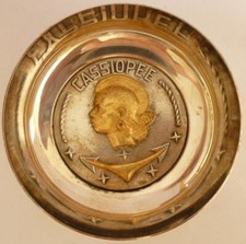 COUPELLE - CASSIOPEE Chasseur de Mines (centre doré)- Métal argenté à nettoyer