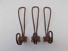 LOT 3 PORTE MANTEAU PATERE INDUSTRIEL METAL FRENCH ANTIQUE USINE ATELIER PROUVE