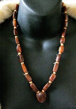 Vintage Dark Amber Agate Heart