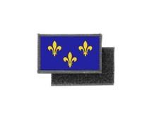 Patch ecusson imprime drapeau fleur de lys bleu france