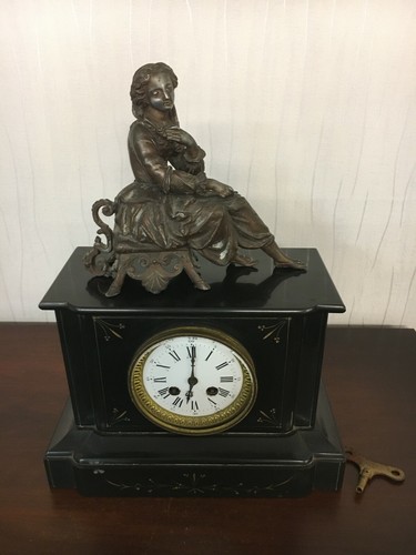 Pendule marbre noir - 1,