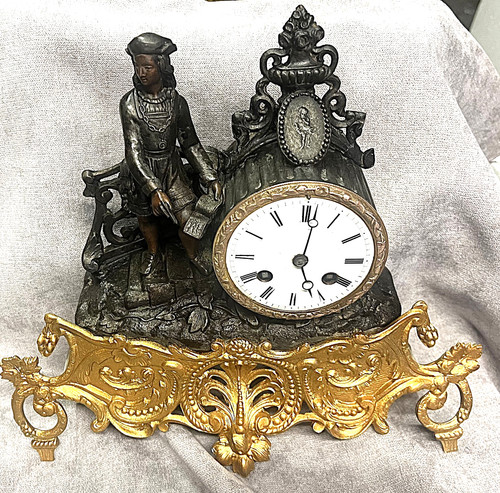 Pendule régule bronze - pendule,