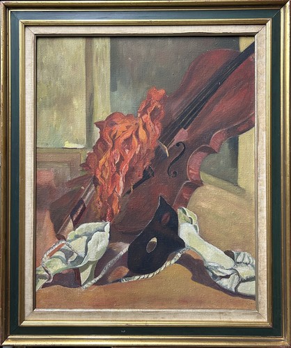 Antique oil painting still - antique,