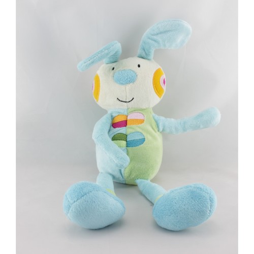 Doudou lapin bleu vert - , bawi