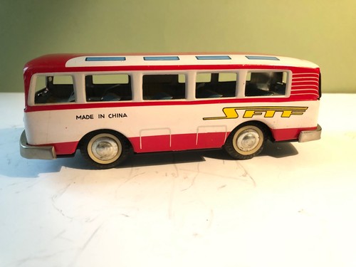 Bus tin toy - bus, friction
