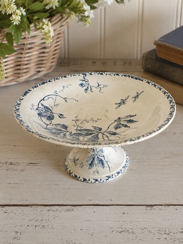 Ancien compotier gien décor - ancien,