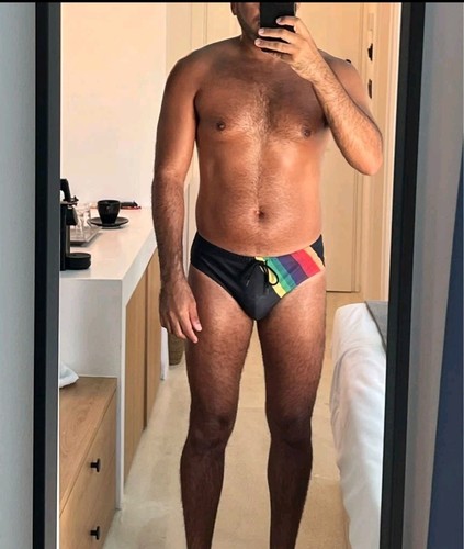New men sexy rainbow flash - new,
