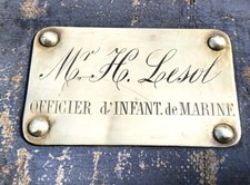 Malle officier d' infanterie de marine Maison Lavolaille Paris 