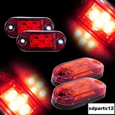 2 Feux de Gabarit 12V LED Rouge Position Arrière Vehicule Utilitaire Remorque