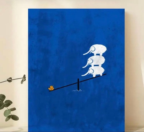 Affiche toile art éléphant