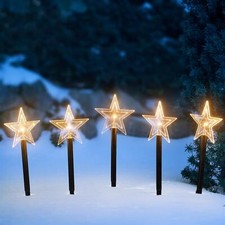 Led étoile jardin piquet - Étoile,